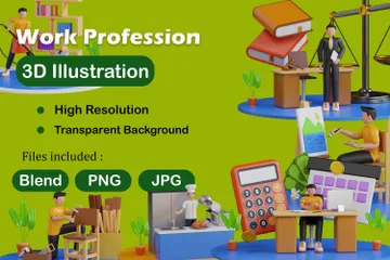 Work Profession 3D Illustration Pack