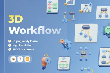 Workflow 3D Icon Pack