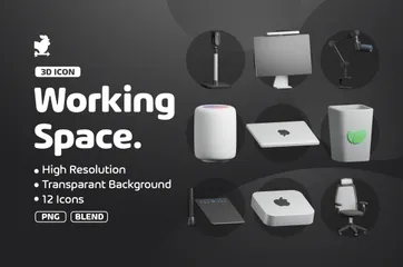 Working Space 3D Icon Pack