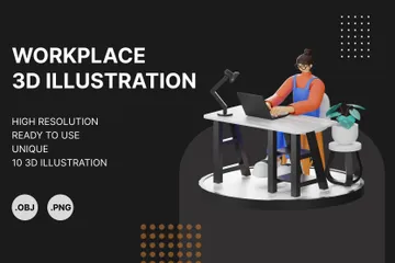 Workplace 3D Illustration Pack