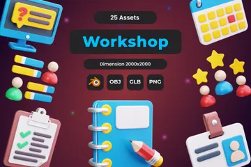 Workshop 3D Icon Pack