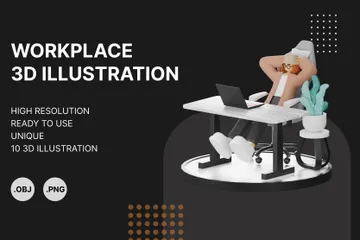 Workspace 3D Illustration Pack