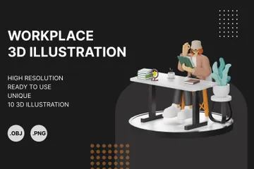 Workstations 3D Illustration Pack