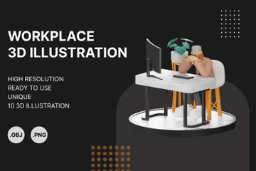 Workstations 3D Illustration Pack