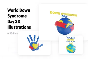 World Down Syndrome Day 3D Illustration Pack