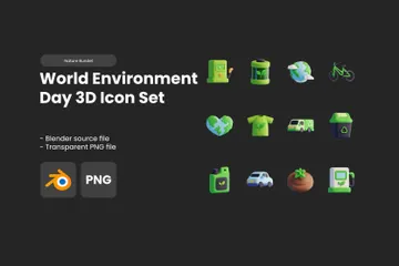 World Environment Day 3D Icon Pack