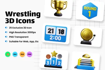 Wrestling 3D Icon Pack