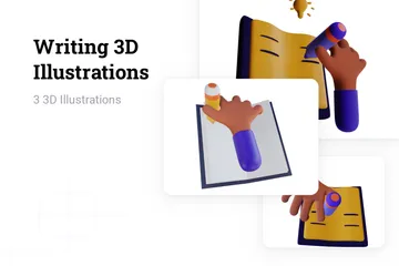 Writing 3D Illustration Pack