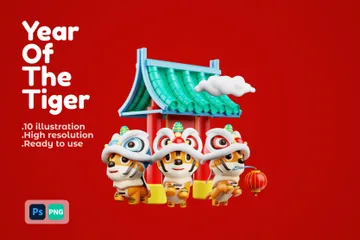 Year Of The Tiger 3D  Pack