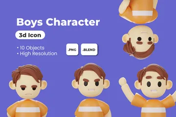 Young Boy Character 3D Illustration Pack