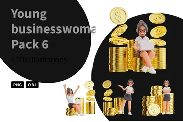Young Businesswoman 3D Illustration Pack