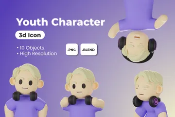 Youth Character 3D Illustration Pack