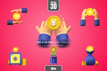 Yuan Coin 3D Illustration Pack