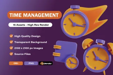 Zeiteinteilung 3D Icon Pack