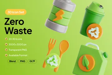 Zero Waste 3D Icon Pack