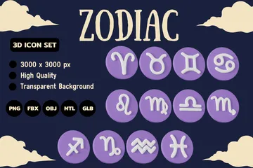 Zodiac 3D Icon Pack