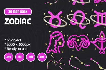 Zodiac 3D Icon Pack
