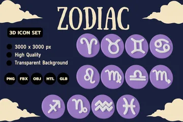 Zodiaque Pack 3D Icon