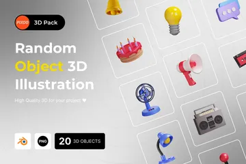 Zufälliges Objekt 3D Illustration Pack