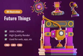 Zukünftige Dinge 3D Icon Pack