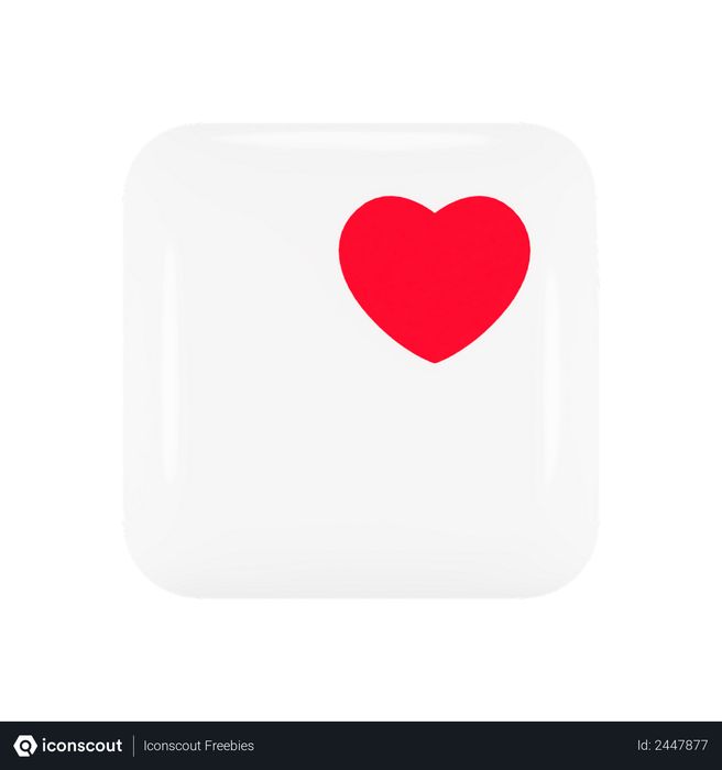Apple Health Application Logo 3D Illustration