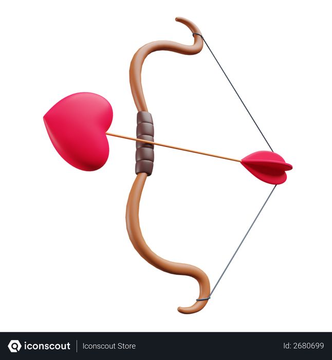 Arrow and bow 3D Illustration