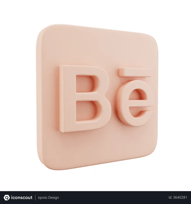 Free Behance Logo 3D Logo