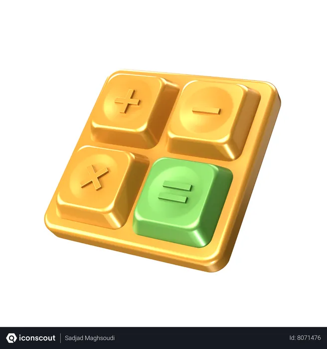 Free Calculator  3D Icon
