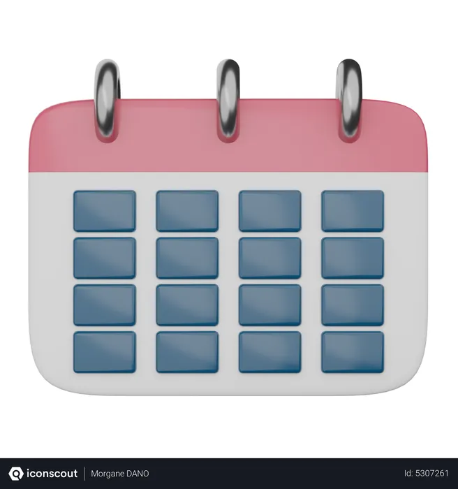 Free Calendar  3D Icon