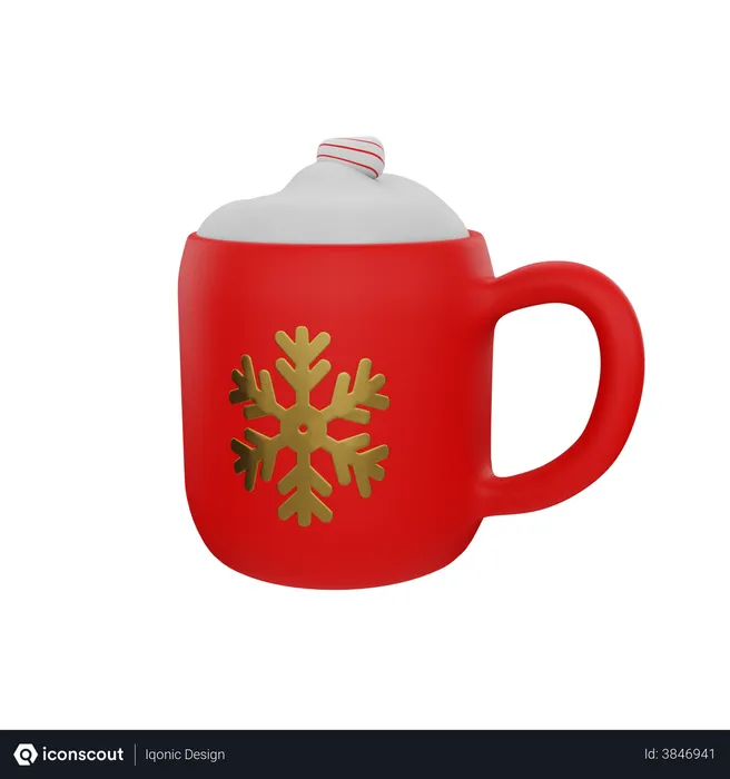 Free Christmas Cup  3D Illustration