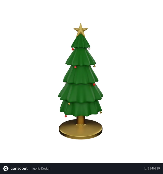 Free Christmas Tree  3D Illustration