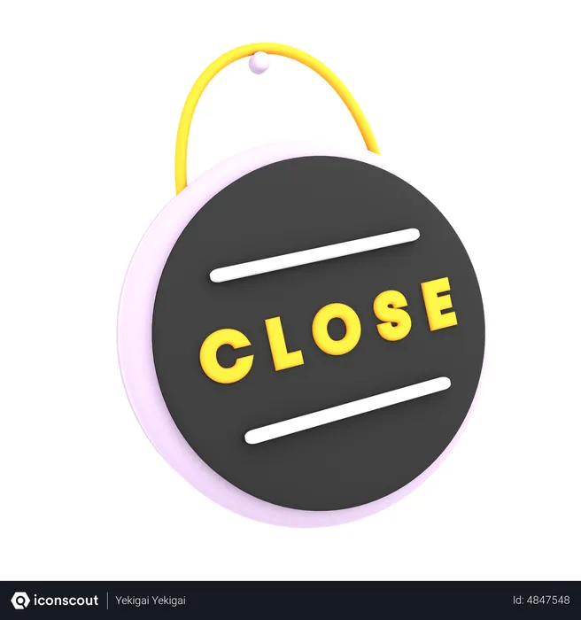 Free Close Sign  3D Icon