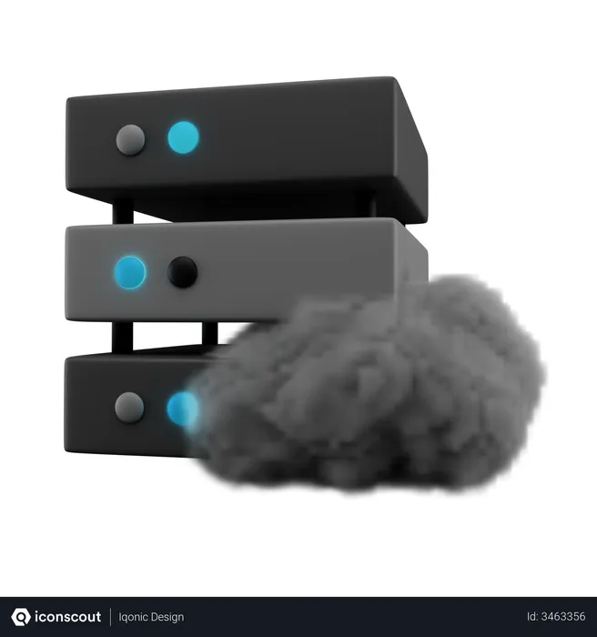 Free Cloud Server  3D Illustration