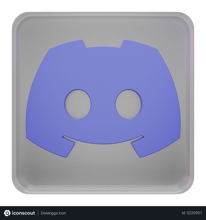 Free Discord Logo 3D Icon download in PNG, OBJ or Blend format