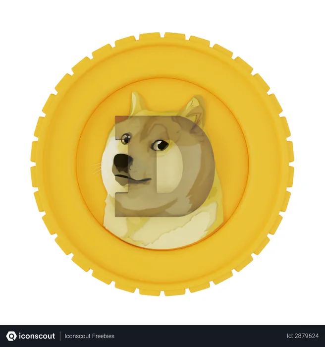 Free Dogecoin  3D Illustration