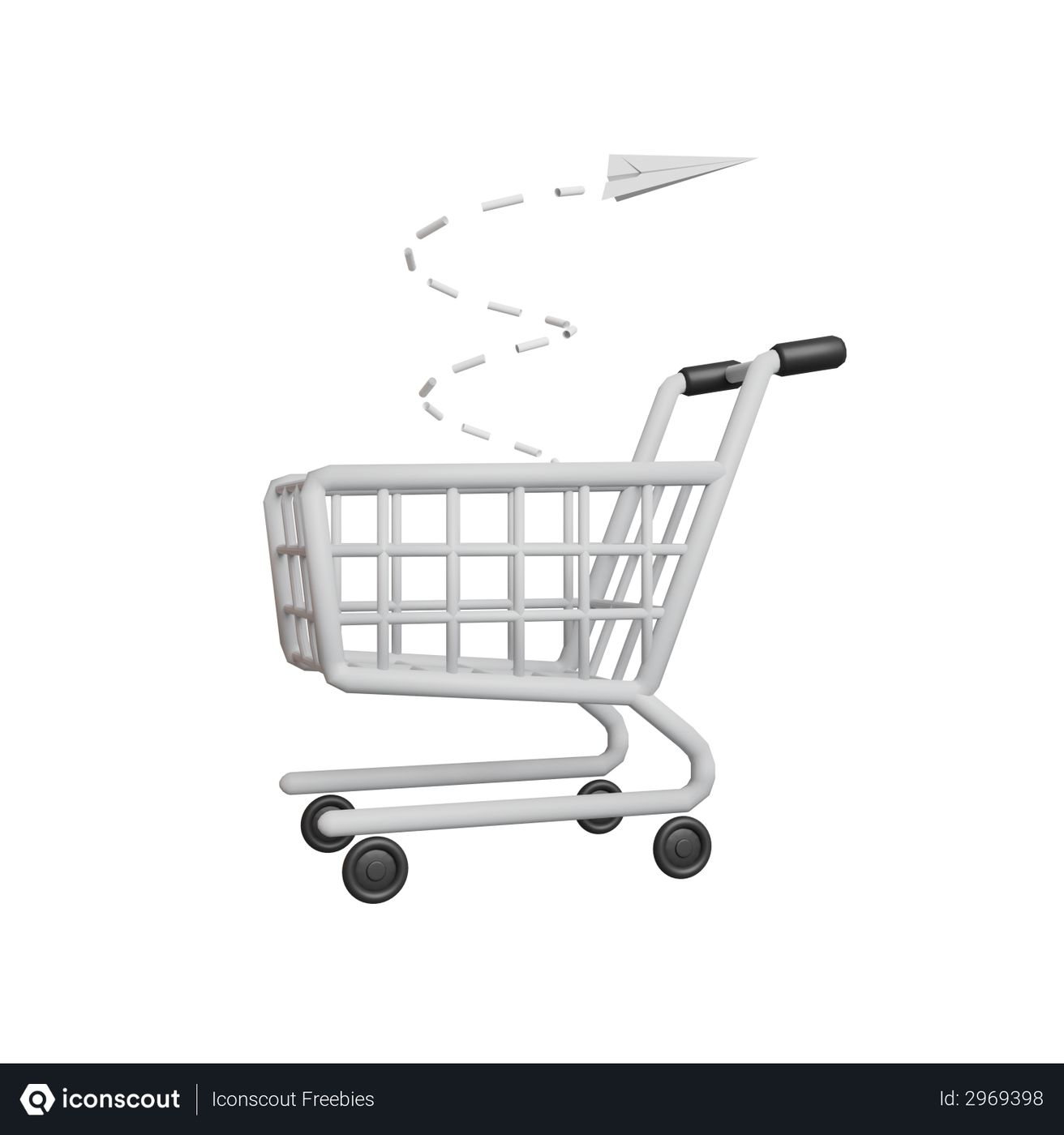 Free Empty Cart 3D Illustration download in PNG, OBJ or Blend format