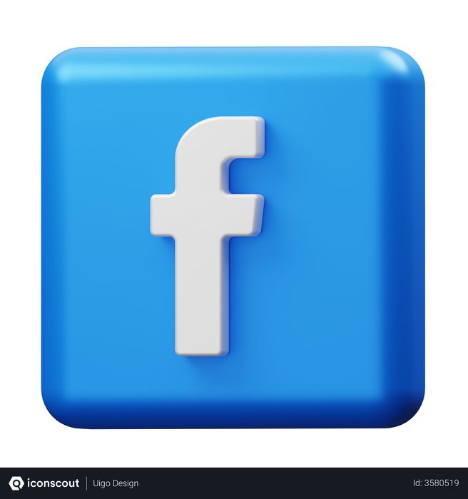 Free Facebook Logo 3d Illustration Download In Png Obj Or Blend Format