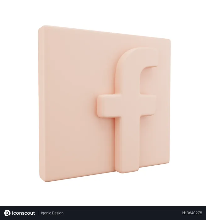 Free Facebook Logo 3D Logo