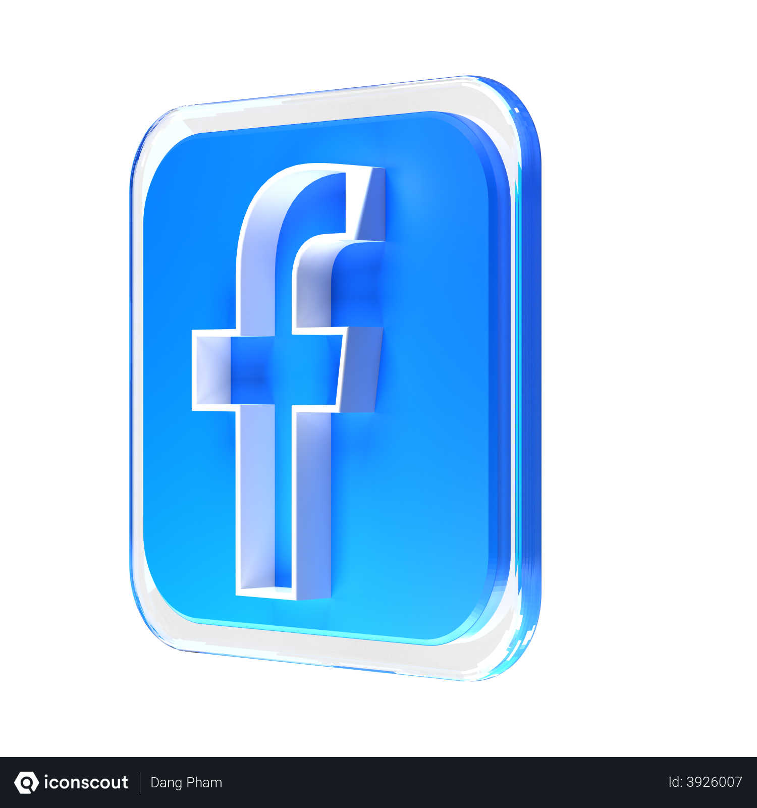 Premium PSD | Facebook glass icon 3d rendering isolated | Instagram logo,  New instagram logo, Facebook cover template