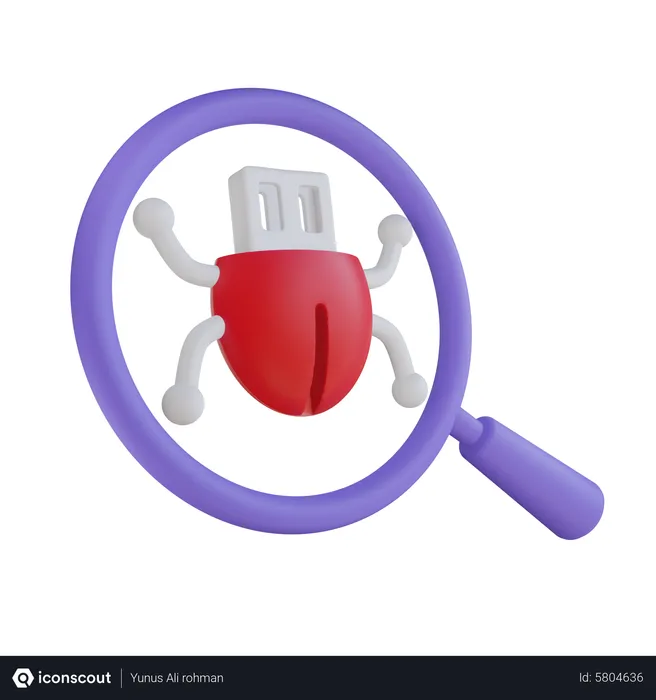 Free Find Malware  3D Icon