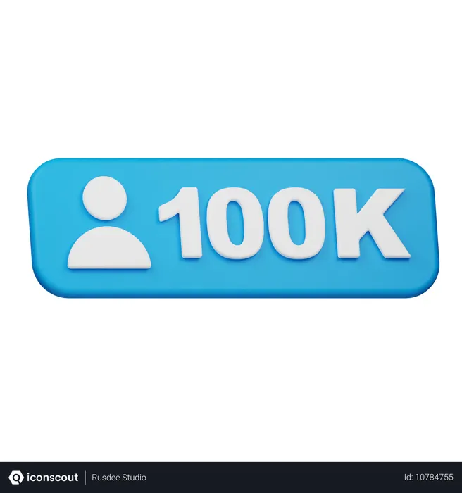 Free フォロワー数10万人  3D Icon
