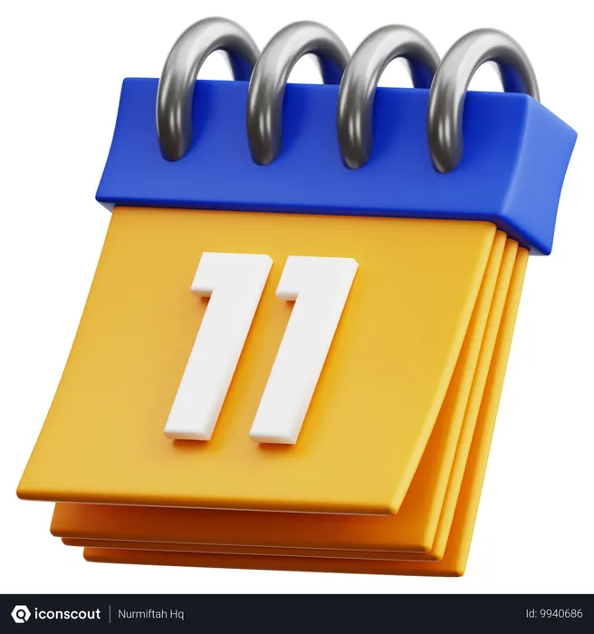 Free 11 Date  3D Icon