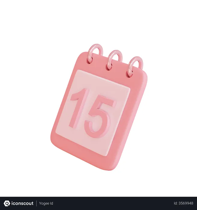 Free 15 Date  3D Illustration