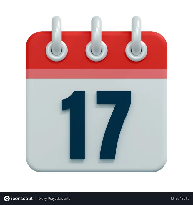 Free 17 Date  3D Icon