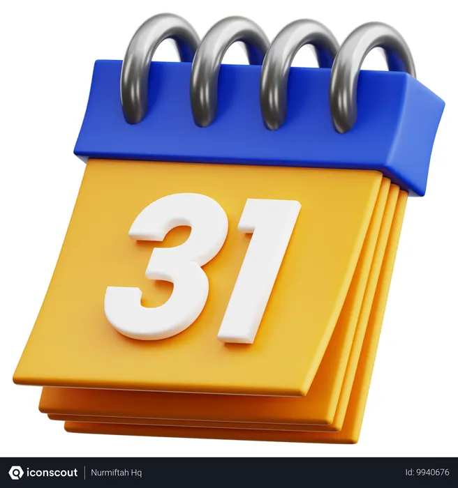 Free 31日  3D Icon