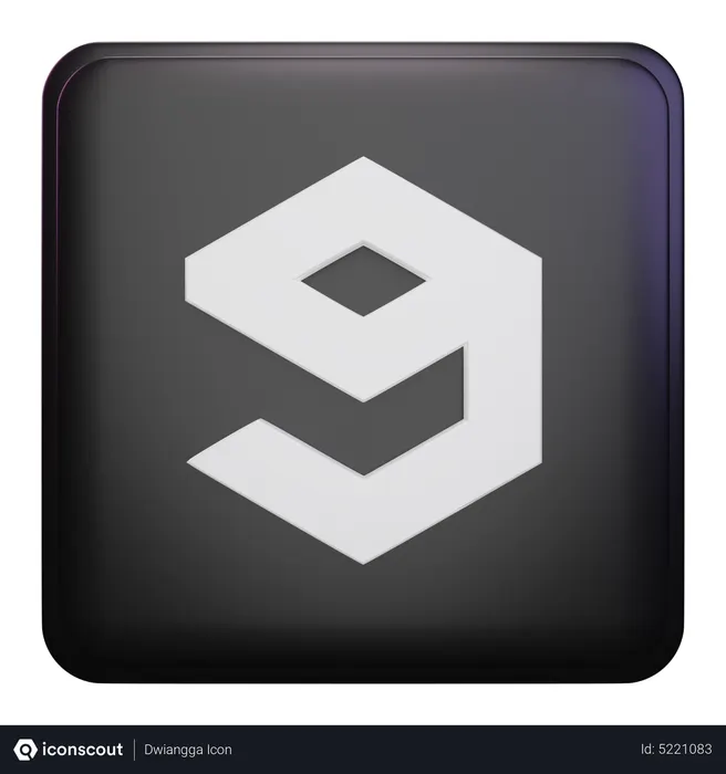 Free 9 Gag Logo 3D Icon