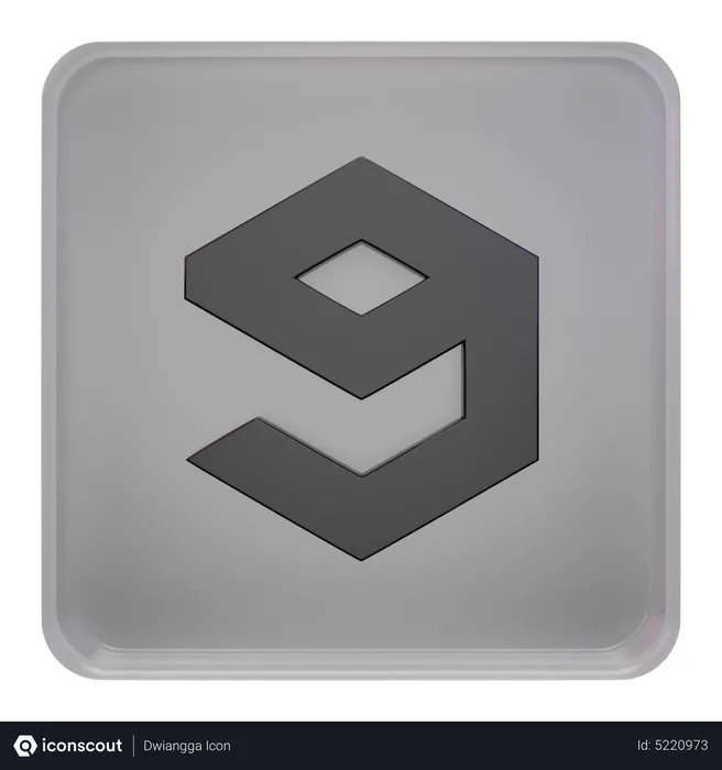 Free 9 Gag Logo 3D Icon