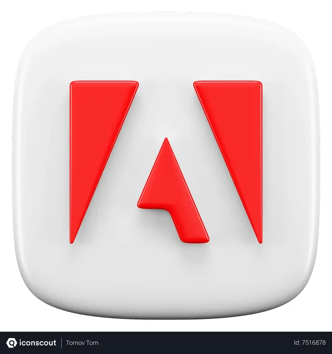 Free Adobe Logo 3D Icon