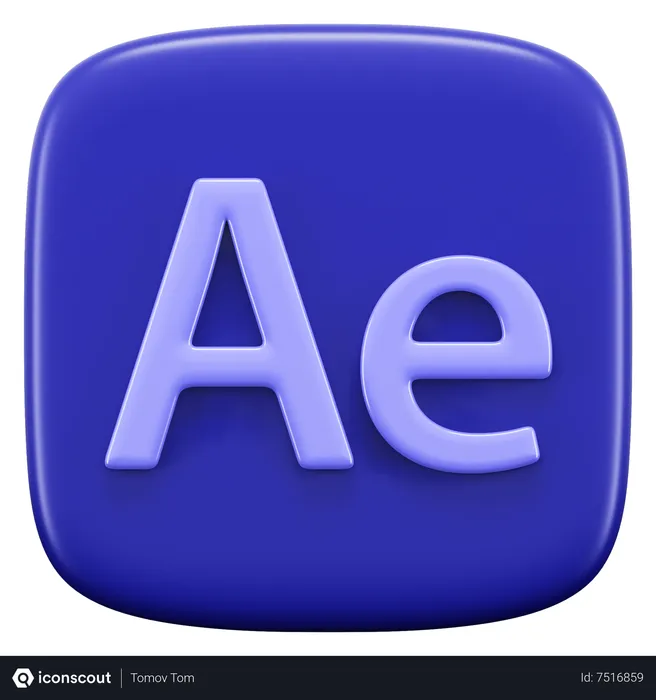 Free Adobe After Effects Logo 3D Icon