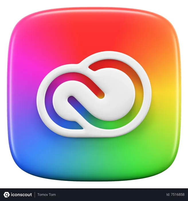 Free Adobe Creative Cloud Logo 3D Icon